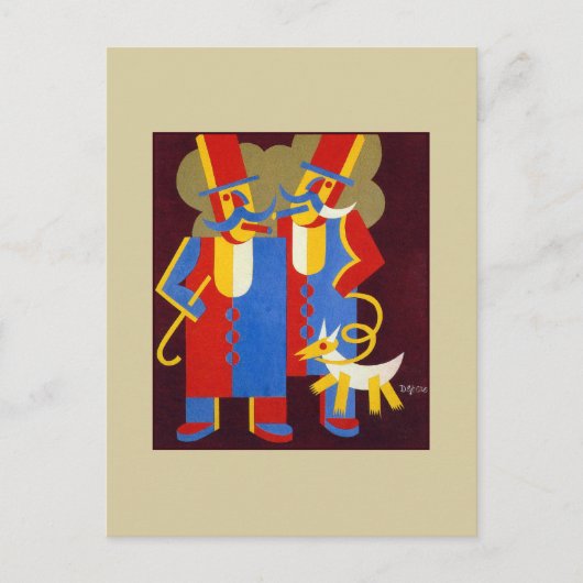 デペロの口ひげ付き男性 ポストカード (正面)