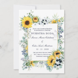 デボダアズールマリノイジラソル 招待状