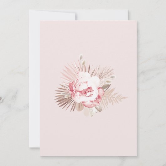 デボダロンマンティカエントノローザパステルコンフローレス 招待状 (裏面)