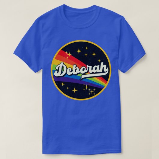 デボラレインボーイン宇宙ヴィンテージスタイル Tシャツ (デザイン正面)