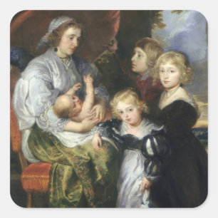 デボラ・キップとその子ども スクエアシール