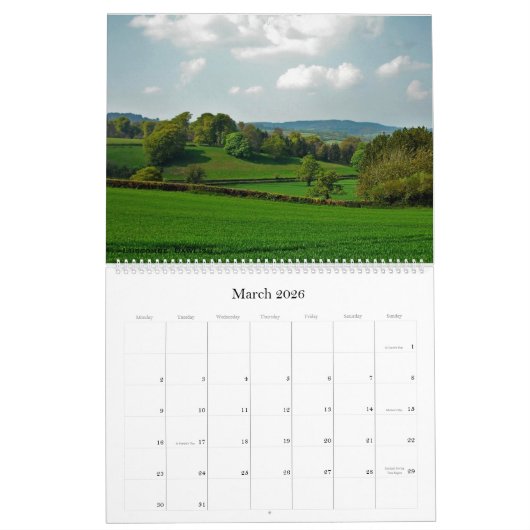 デボンは元の写真を美化します カレンダー (3月 2026)