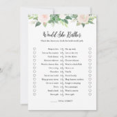 デボンは彼女は彼女ではなくブライダルシャワーのゲームカード 招待状 (正面)