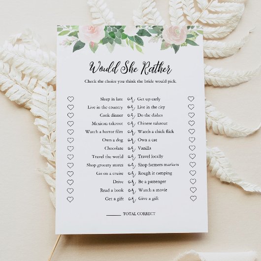 デボンは彼女は彼女ではなくブライダルシャワーのゲームカード 招待状