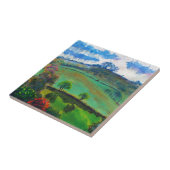 デボンイギリスの田舎風景画 タイル (側面)