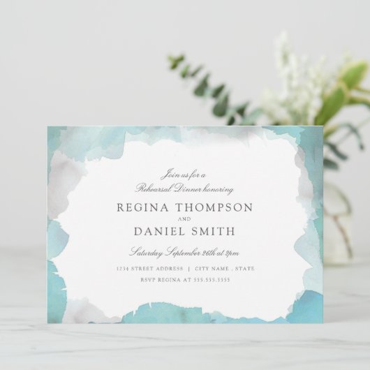 デボンエアターコイズリハーサルディナー 招待状 (スタンド正面)