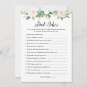 デボンパパジョーク緑の赤ちゃんシャワーゲームカード 招待状 (正面)