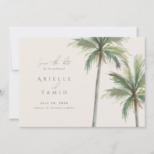 デボンポモダンート水の色のヤシ日付を保存 セーブザデート (正面)