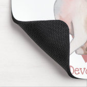 デボンレックスキャットウォーター色子猫ピンクハート マウスパッド (コーナー)