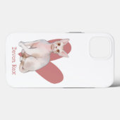 デボンレックスキャットウォーター色子猫ピンクハート Case-Mate iPhoneケース (裏面 (横))