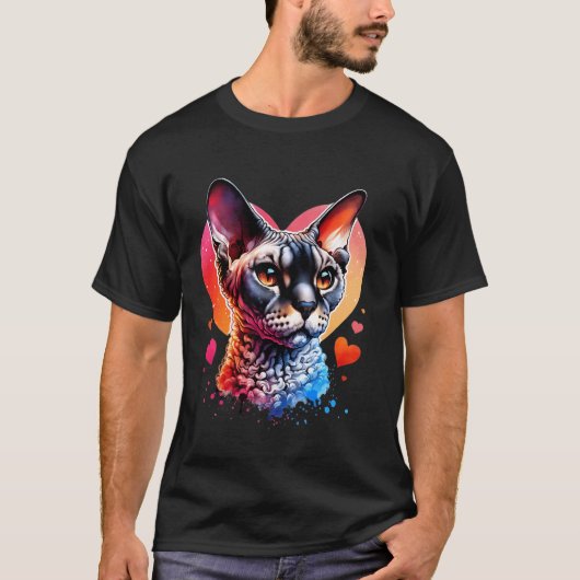 デボンレックス猫好き デボンレックス Tシャツ (正面)