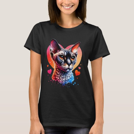 デボンレックス 猫好き デボンレックス Tシャツ (正面)