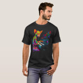 デボンレックス 猫 ピアノ Tシャツ (正面フル)