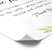 デボンワインラッフルブライダルシャワーゲームサイン ポスター (角)