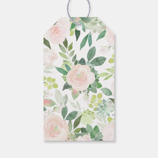 デボン多肉質赤面フローラ赤ちゃんシャワー賛成 ギフトタグ (裏面)