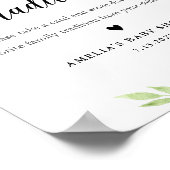 デボン家族の伝統ベビーシャワーのサイン ポスター (角)