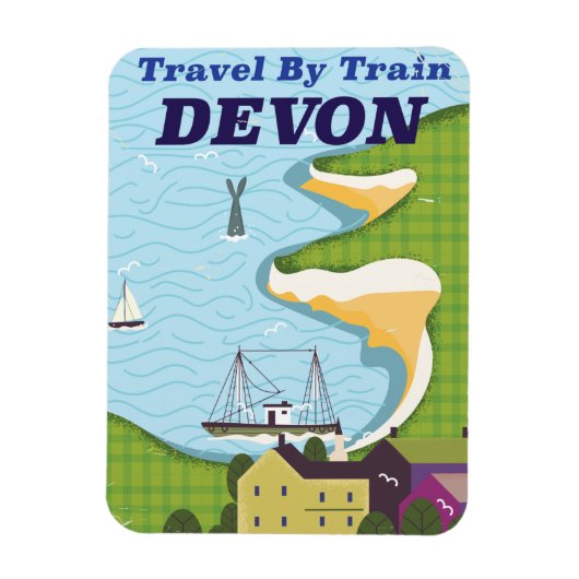 デボン州の鉄道の旅 マグネット (縦)