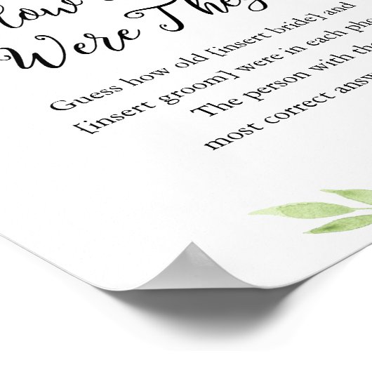 デボン彼らは何歳だったブライダルゲームサイン ポスター (角)