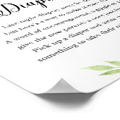 デボン深夜おむつ赤ちゃんシャワーサイン ポスター (角)