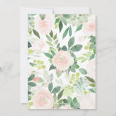 デボン緑の多肉食の赤ちゃんシャワー 招待状 (裏面)