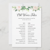 デボン老妻の物語ベビーシャワーゲームカード 招待状 (正面)