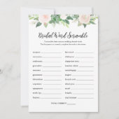 デボン語スクランブルブライダルシャワーゲームカード 招待状 (正面)