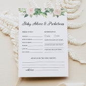 デボン赤ちゃんシャワーアドバイス及び予測カード 招待状