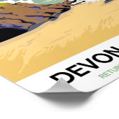 デボン&コーンウォール"鉄道で行く"ヴィンテージスタイル旅行 ポスター (角)