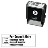 デポジットのみビジネスロゴ名口座番号 セルフインキングスタンプ (インサイチュ)