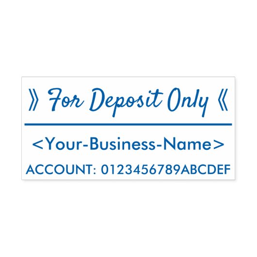 「デポジット専用」と名前をカスタムするゴム印 セルフインキングスタンプ (デザイン)