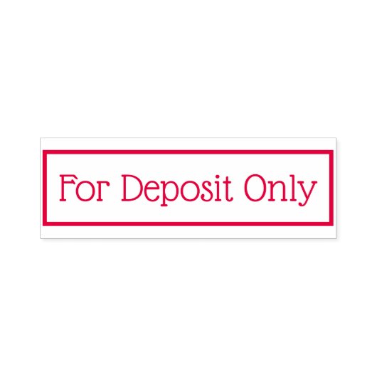 「デポジット専用」ゴム印 セルフインキングスタンプ (デザイン)
