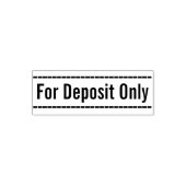 「デポジット専用」ゴム印 セルフインキングスタンプ (デザイン)