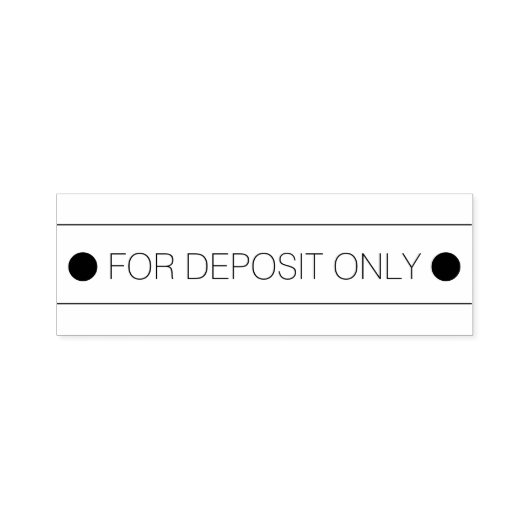「デポジット専用」ゴム印 セルフインキングスタンプ (デザイン)