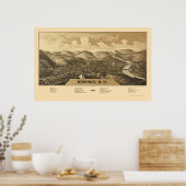 デポジット、NYパノラママップ – 1887 ポスター (キッチン)