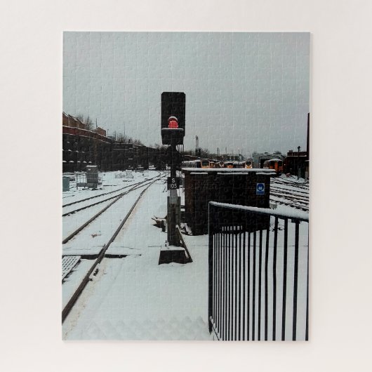 デポ、雪の ジグソーパズル (縦)