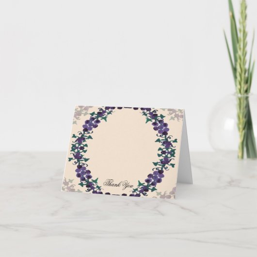 デマのリースの結婚式は感謝していしています サンキューカード (正面)