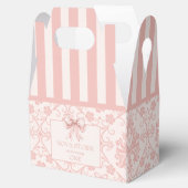 デマスクパーソナライズされた赤面ピンクコケット誕生日 フェイバーボックス (オープン)