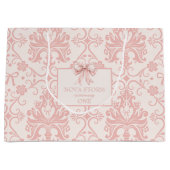 デマスパーソナライズされたク赤面ピンクコケットマイルストーン ラージペーパーバッグ (正面)