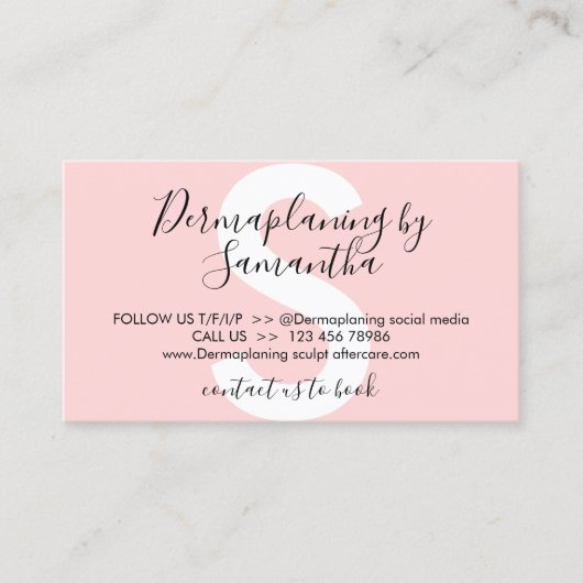 デマプラニングアフターケアの事後指導 名刺 (正面)