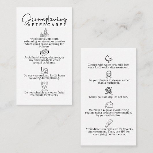 デマプラニングアフターケアカード ロイヤリティカード (正面/裏面)