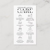 デマプラニングアフターケア指示ミニマルサロン 名刺 (正面)