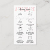 デマプランニングアフターケアガイドピンク美容師 名刺 (正面)