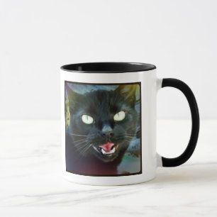 デマンドが高い黒猫の俳句のマグ マグカップ