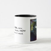 デマンドが高い黒猫の俳句のマグ マグカップ (中央)