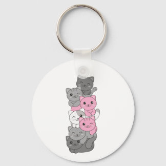 デミジル国旗の猫プライドLgbtqかわいい猫 キーホルダー