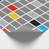 デミニマルステイルレトロモザイク色合成 ラッピングペーパー (角)