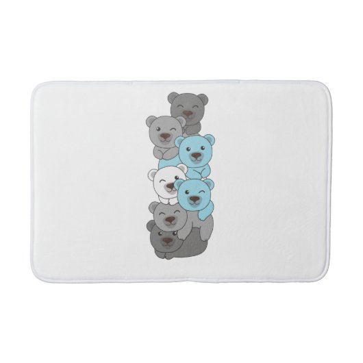 デミボーイ国旗プライドLgbtqかわいいクマの杭 バスマット (正面)