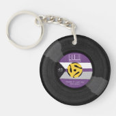 デミレコードデミエクシアルプライドビニールLGBTQ キーホルダー (正面)