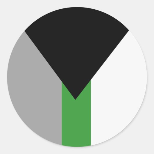 デミロマンプライド国旗 ラウンドシール (正面)