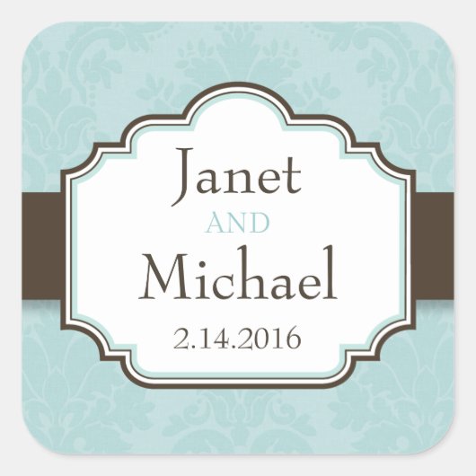 デムアダマスク大四角シール/シール スクエアシール (正面)